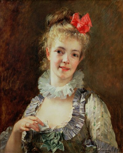 Girl with Love Letter, or the Valentine by Madeleine Lemaire